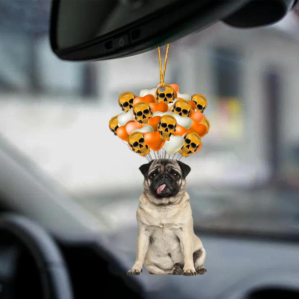 Pug Halloween Car Ornament Dog Ornament For Halloween OO1134