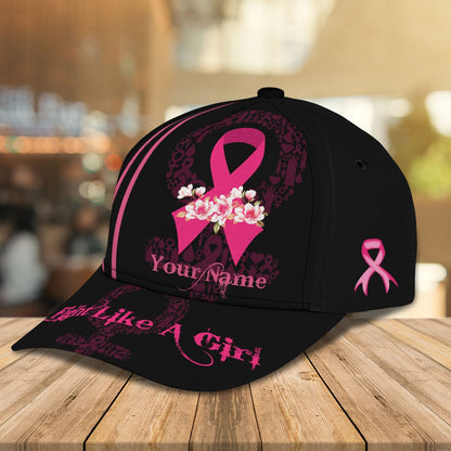 3D Classic Cap Fight Like A Girl Personalized Name Cap 101 Tendpins CA1552