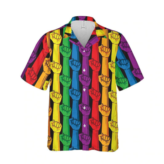 Rainbow Color LGBT Aloha Hawaiian Shirts For Men & For Women HO1448