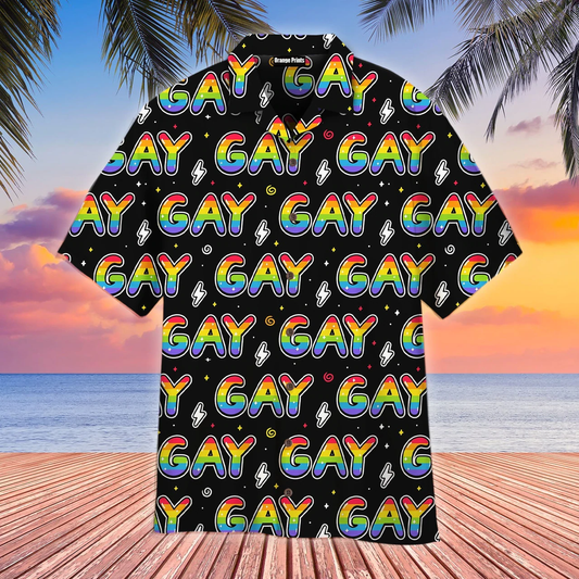 Rainbow Gay Pride LGBT Hawaiian Shirt, LGBT shirt, Lesbian shirt, gay shirt HO1137