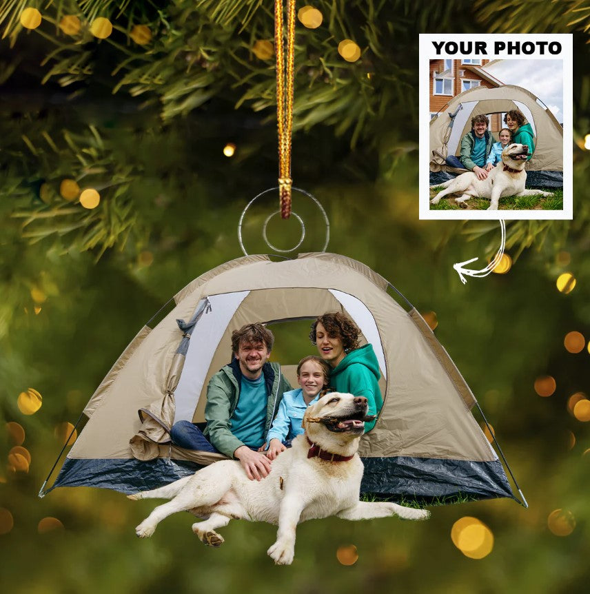 Personalized Photo Acrylic Ornament – Gift For Camping Lover OO1616