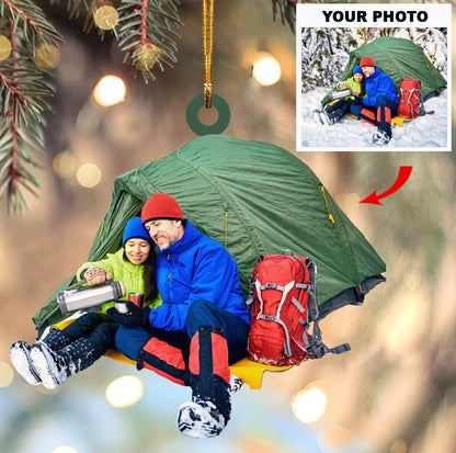 Personalized Photo Acrylic Ornament – Gift For Camping Lover OO1616