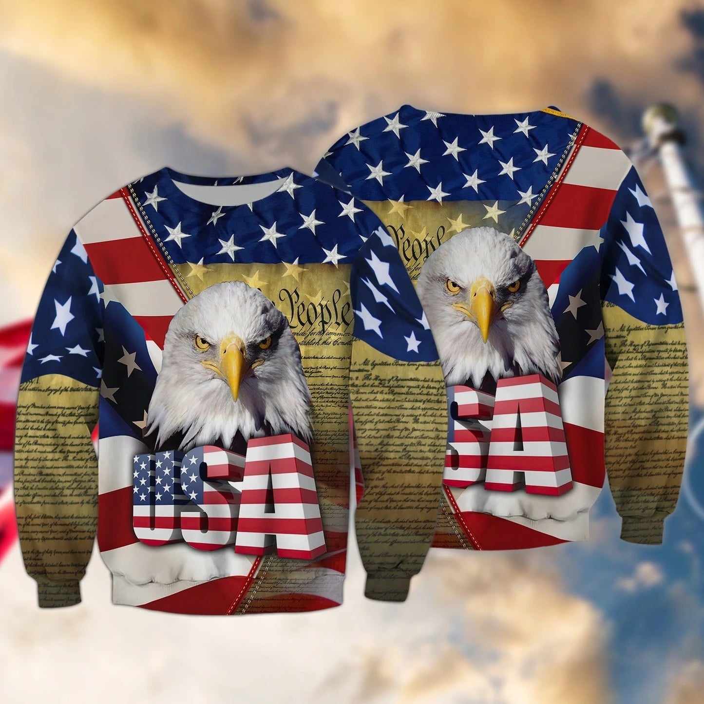 Eagle American Hawaiian Shirt - Independence Day Is Coming 3D All Over Print Tee Shirt, 4Th July Shirts TO0150