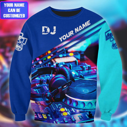 Personalized 3D All Over Printed DJ Hoodie, DJ Clothing Custom, Disc Jockey Sweater, DJ Shirts TO0061