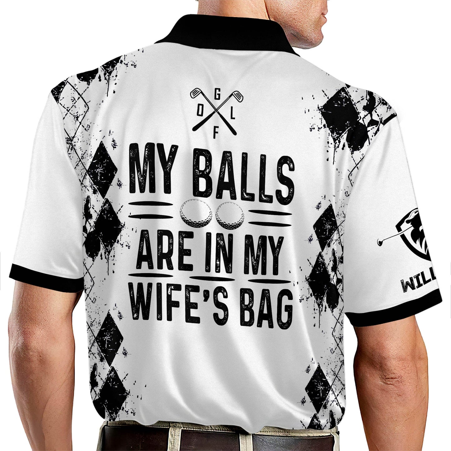 My Balls Are In My Wife's Bag Golf Polo Shirt GM0029