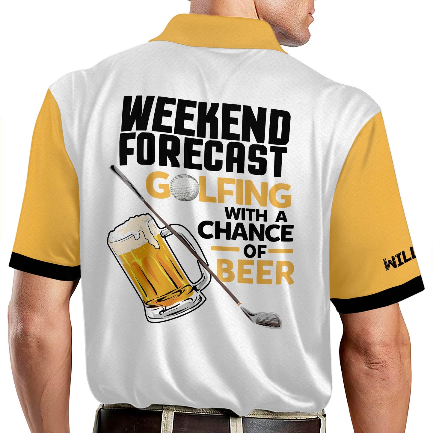 Weekend Forecast Golfing With A Chance Of Beer Golf Polo Shirt GM0042