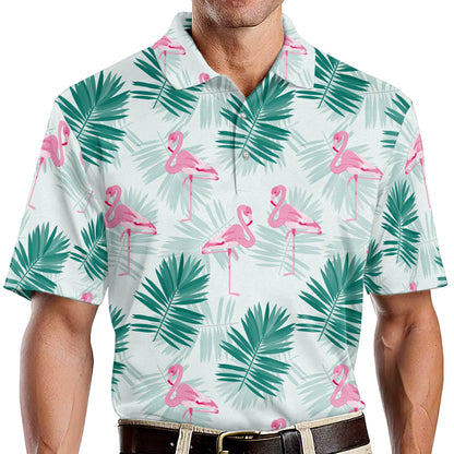 Floral Tropical Flamingo Sports Golf Polo Shirt GM0156