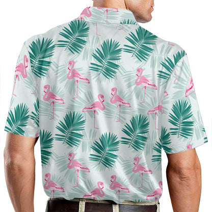 Floral Tropical Flamingo Sports Golf Polo Shirt GM0156