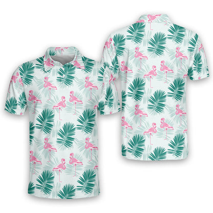 Floral Tropical Flamingo Sports Golf Polo Shirt GM0156