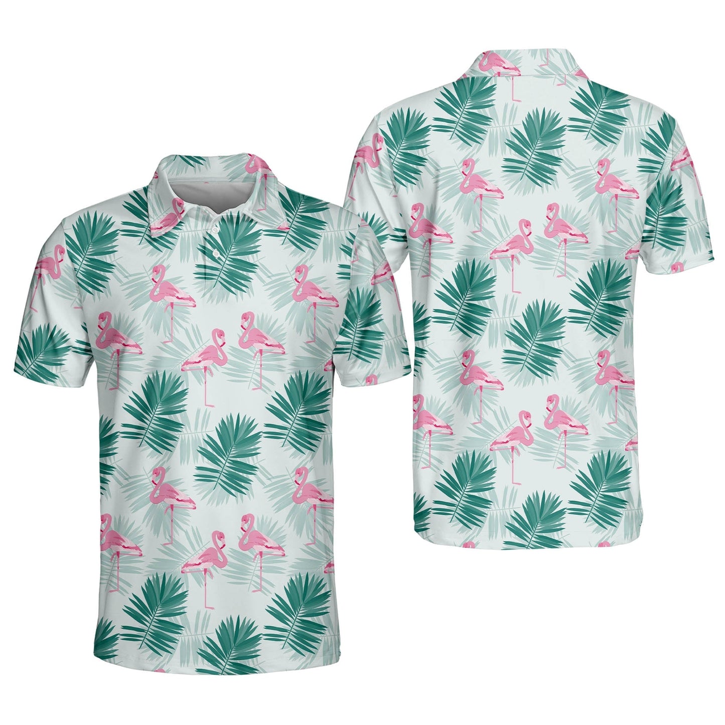 Floral Tropical Flamingo Sports Golf Polo Shirt GM0156