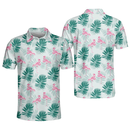 Floral Tropical Flamingo Sports Golf Polo Shirt GM0156