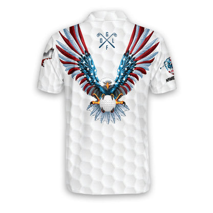 Proud Golf American Flag Golf Polo Shirt GM0099