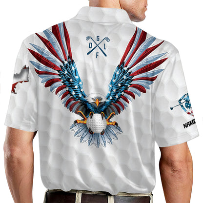 Proud Golf American Flag Golf Polo Shirt GM0099