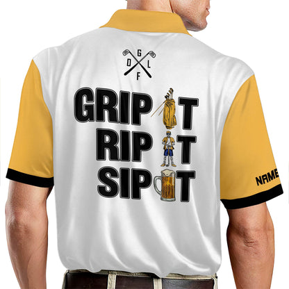 Grip It Rip It Sip It Golf Polo Shirt GM0151