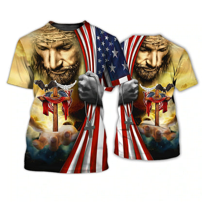 One Nation Under God, 3D Full Print Hoodie T Shirt, Independence Day 3D Hawaiian Shirts TO0216