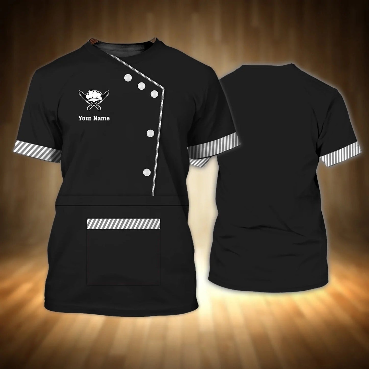 Customized Black Shirt For Chef, 3D All Over Print Chef Clothing, Gift For Chef Men Women TO2703