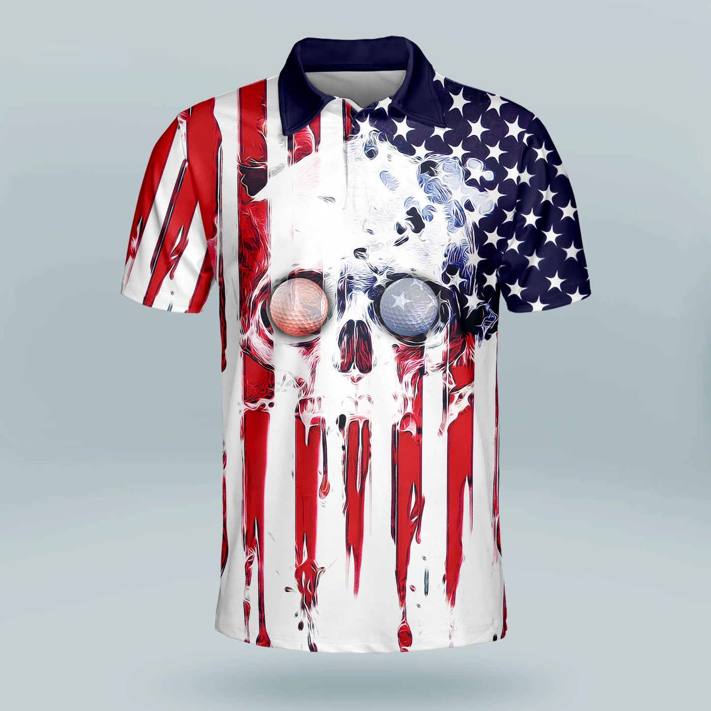 Skull Golf Ball Golf Polo Shirt GM0208