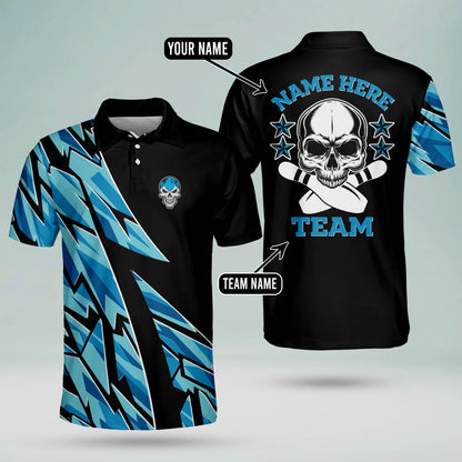 Custom Skull Designer Bowling Shirt BM0076