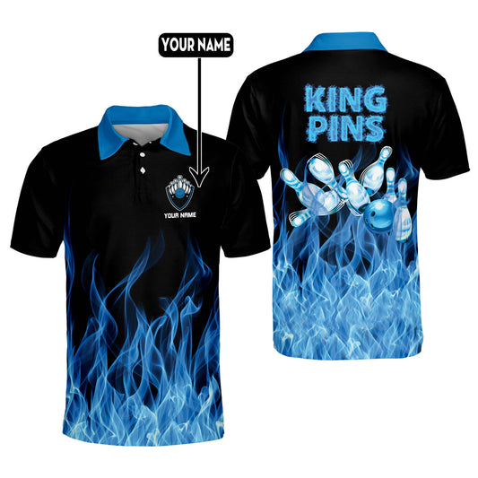 Custom Bowling Jerseys - Men's Spiked Swoosh Polo