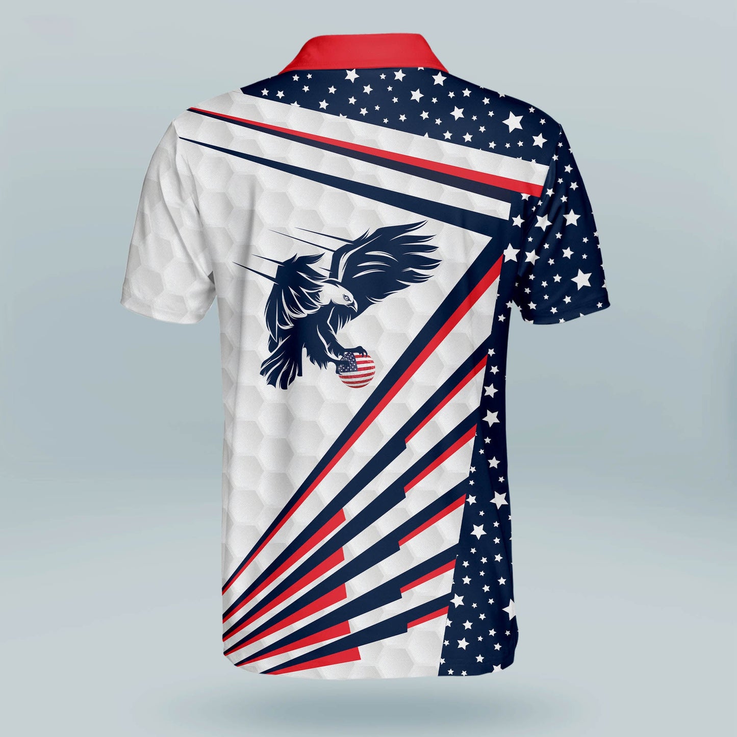 Eagle American Flag Golf Polo Shirt GM0272