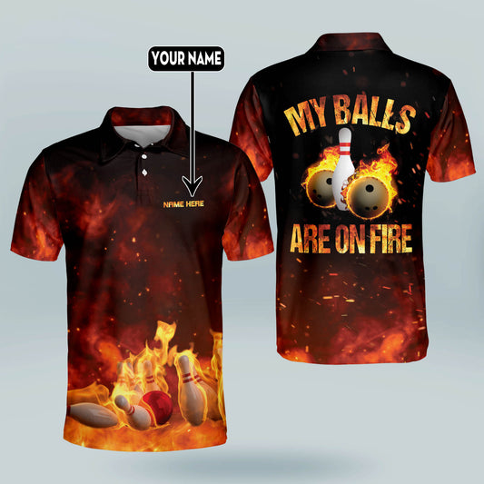 My Balls Are On Fire Bowling Polos BM0102