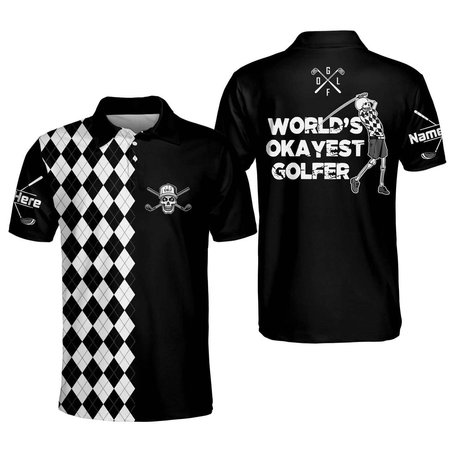 World's Okayest Golfer Golf Polo Shirt GM0142