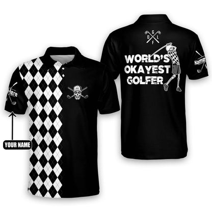 World's Okayest Golfer Golf Polo Shirt GM0142