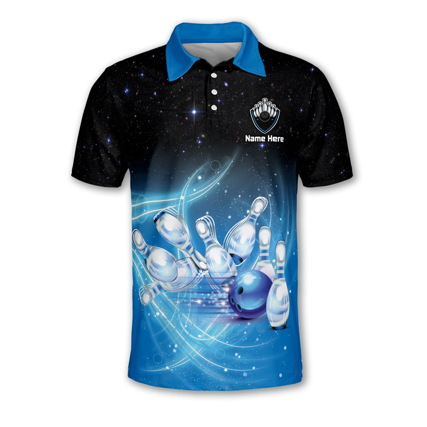 Custom Galaxy Bowling Shirts For Team BM0096