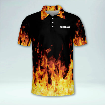 Custom Crazy Fire Bowling Team Shirt BM0043