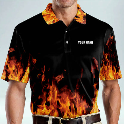 Custom Crazy Fire Bowling Team Shirt BM0043