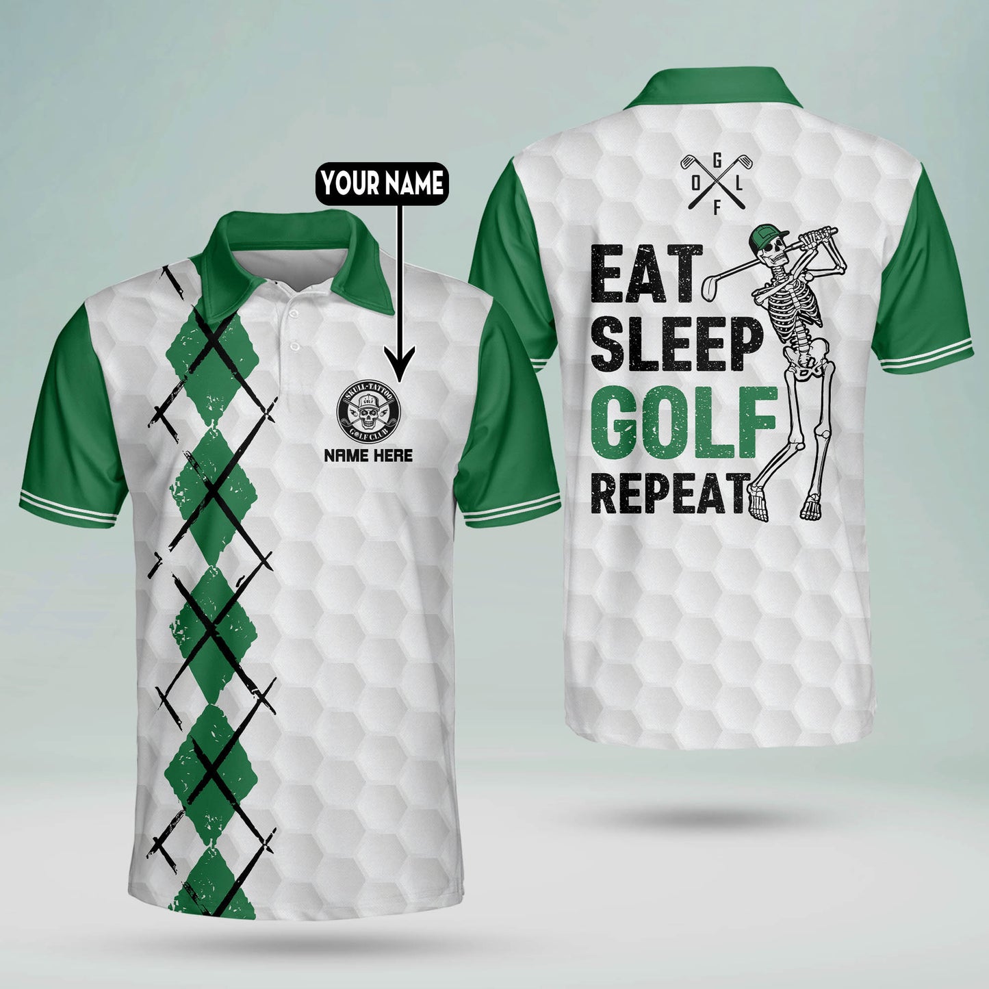 Eat Sleep Golf Repeat Golf Polo Shirt GM0235