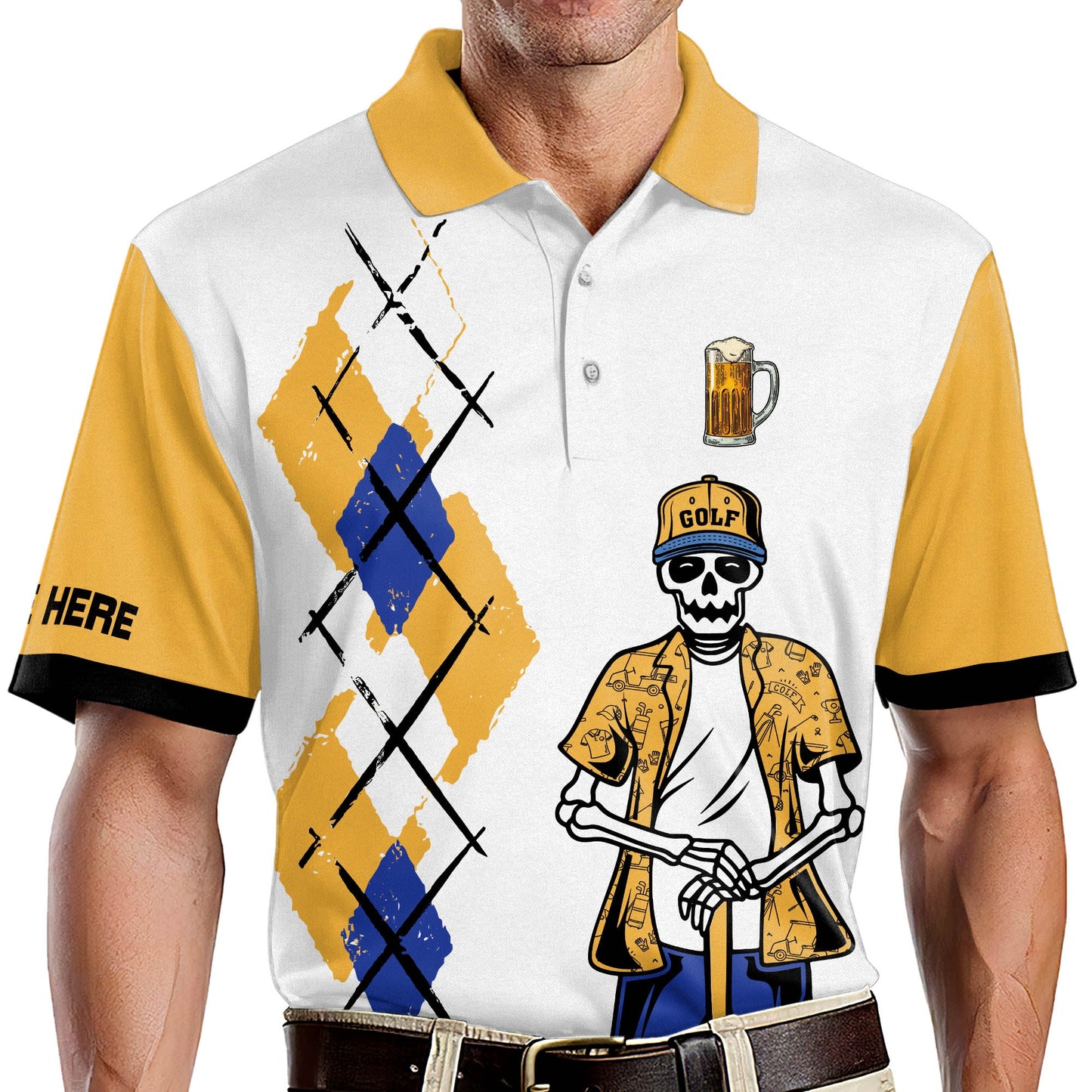 Golf And Beer That's Why I'm Here Golf Polo Shirt GM0152