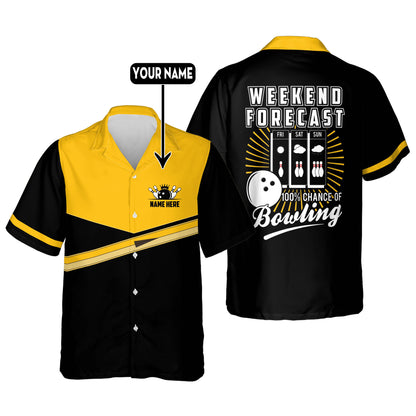 Weekend Forecast Chance Bowling Shirt HB0043