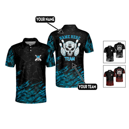 Custom Crazy Skull Bowling Shirts BM0071