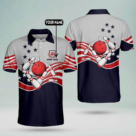 Custom American Flag Bowling Shirts BM0088