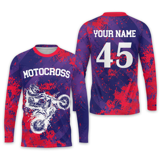 Custom Dirt Bike Jersey for Mens Long Sleeve Moto Shirts MC0004