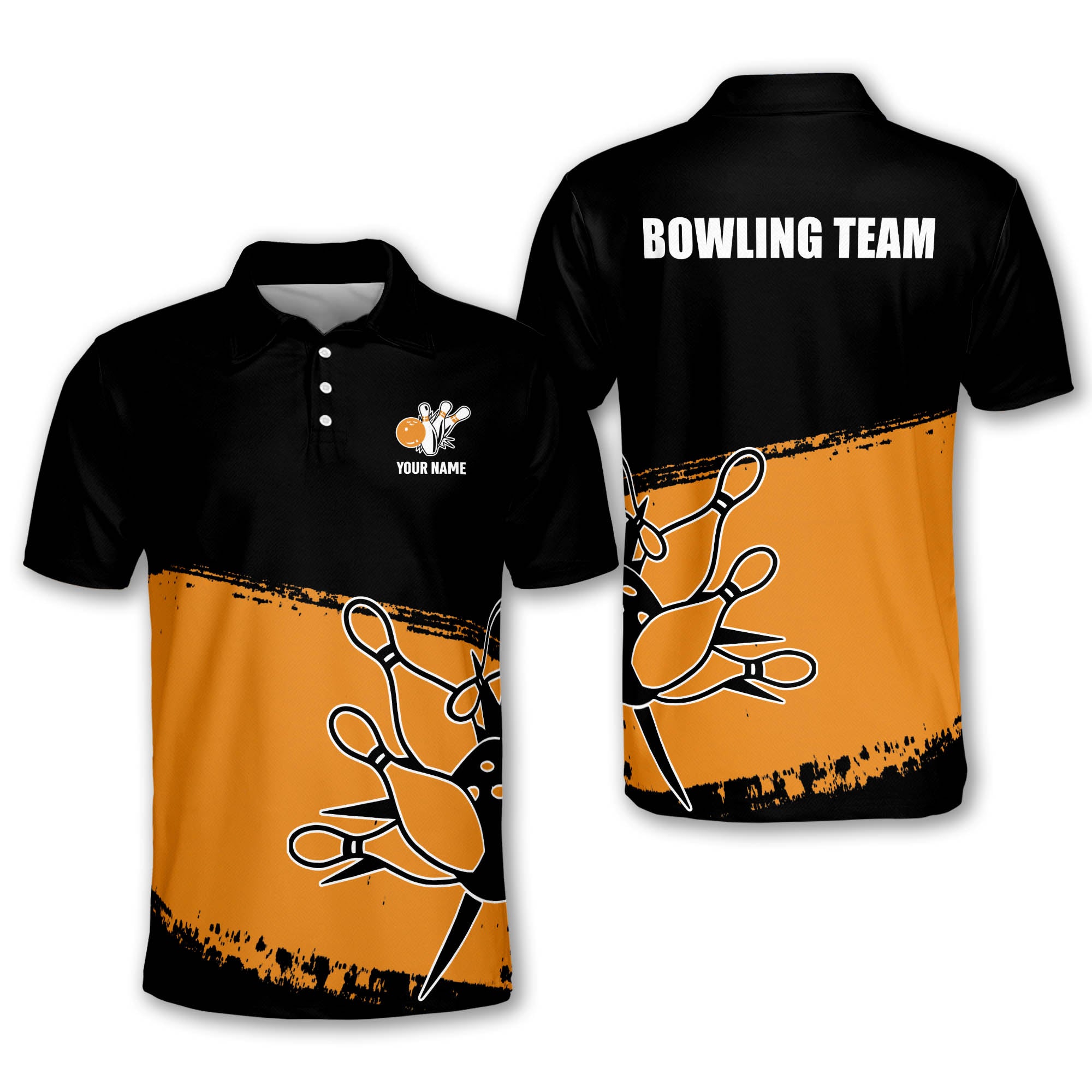 Custom bowling polo shirts sale