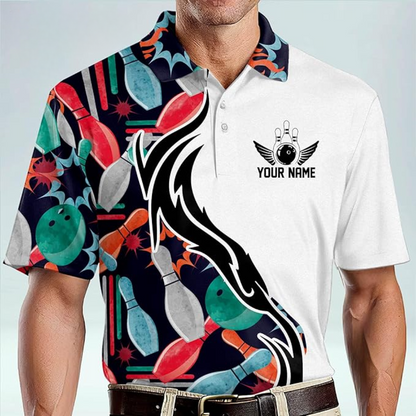 Custom Team Bowling Polo Shirt For Men, Custom Bowling Shirt BM0288