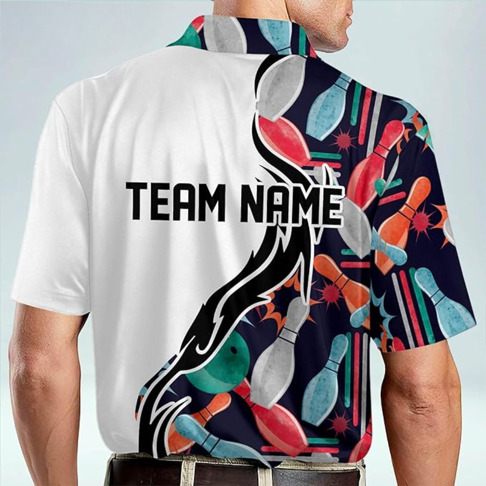 Custom Team Bowling Polo Shirt For Men, Custom Bowling Shirt BM0288