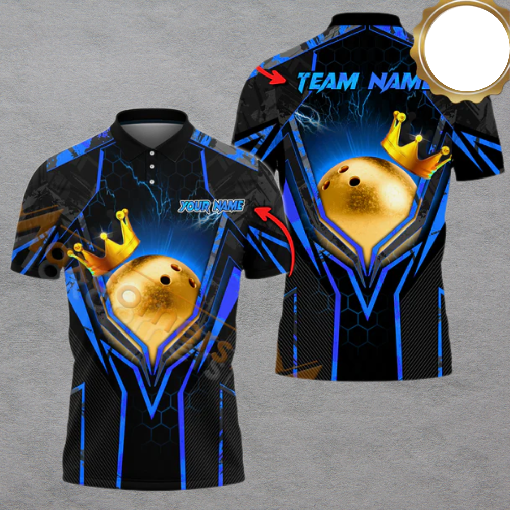 Custom Team Black And Yellow Bowling Polo Shirt For Men, Custom Team Bowling Shirt BA0004