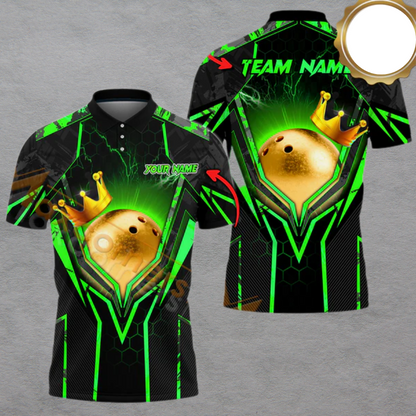 Custom Team Black And Yellow Bowling Polo Shirt For Men, Custom Team Bowling Shirt BA0004