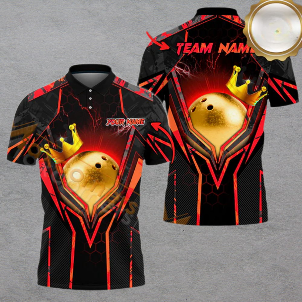 Custom Team Black And Yellow Bowling Polo Shirt For Men, Custom Team Bowling Shirt BA0004