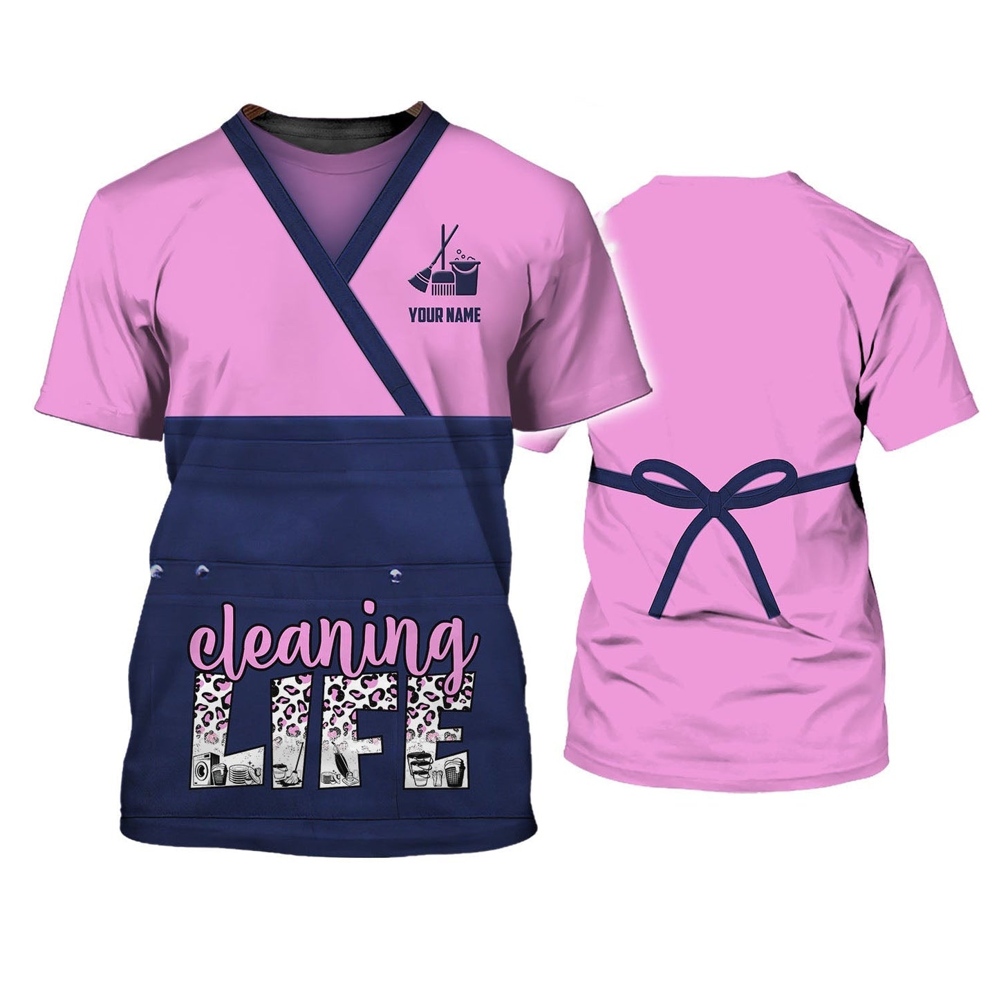 Housekeeper Cleaning Life Personalized Name 3D Tshirt For A Housekeeper TO1309