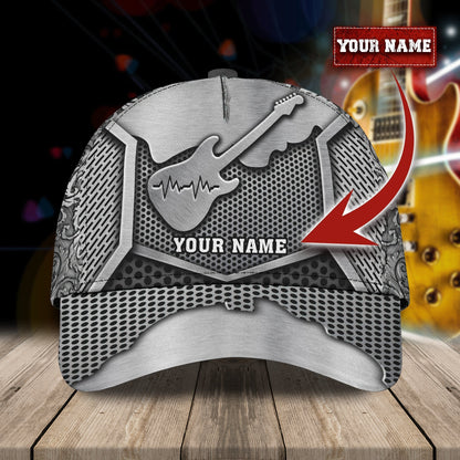 3D Classic Cap Guitar Personalized Name Cap Tendpins CA2186