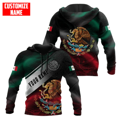 Tendpins Personalized Mexico Smoke 3D Unisex Hoodie, Mexico Eagle On Hoodie, Mexico Hoodies SO0424