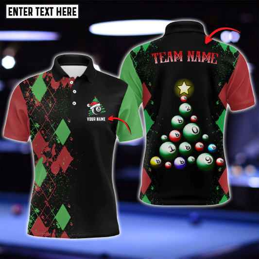 Tendpins Personalized Funny Christmas 8 Ball Billiards 3D Shirt BIA0364