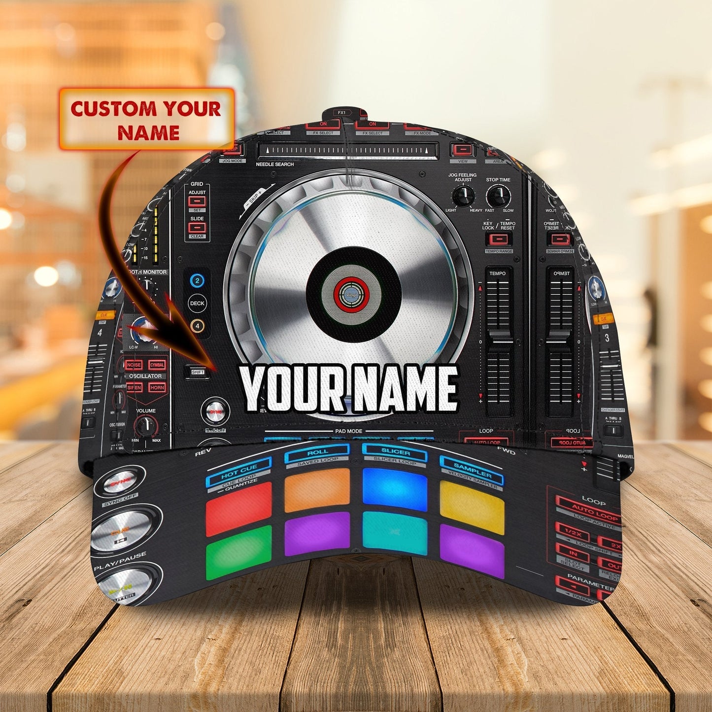 3D Classic Cap Dj Personalized Name Cap Fuly Tendpins CA1945