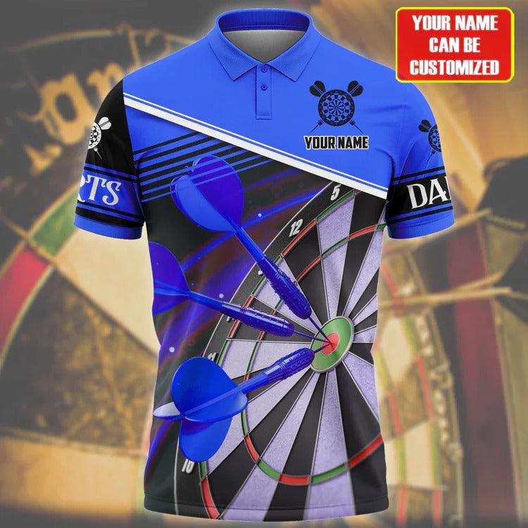 Tendpins Darts For Team Design Multicolor Option Best Darts Player Gift, Personalized Name Polo Shirt DMA0010