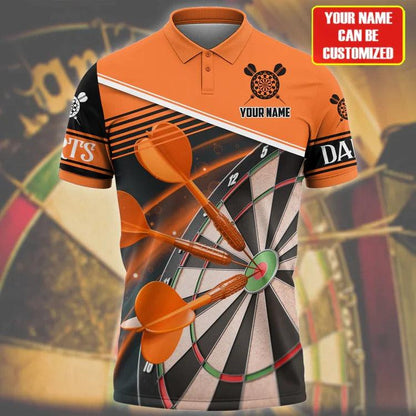 Tendpins Darts For Team Design Multicolor Option Best Darts Player Gift, Personalized Name Polo Shirt DMA0010