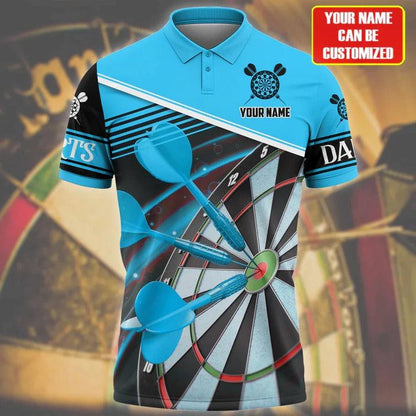 Tendpins Darts For Team Design Multicolor Option Best Darts Player Gift, Personalized Name Polo Shirt DMA0010